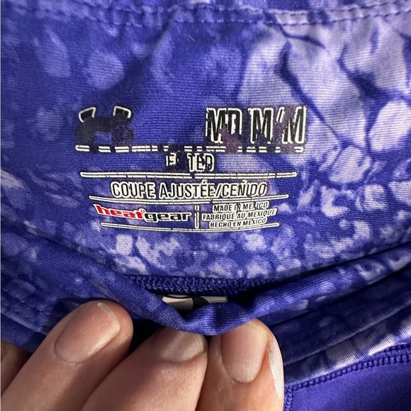 Under Armour Purple Athletic Compression Biker Workout Shorts - Picture 5 of 6